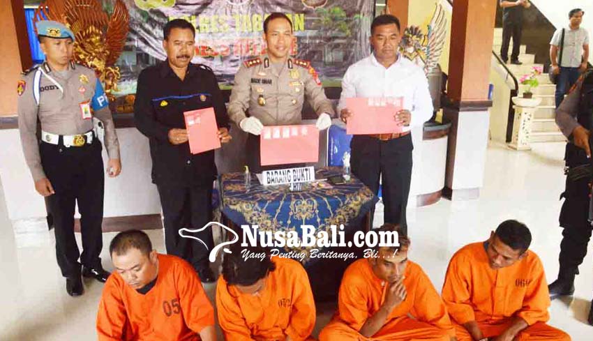 Nusabali Polres Tabanan Gulung Empat Pengedar Shabu