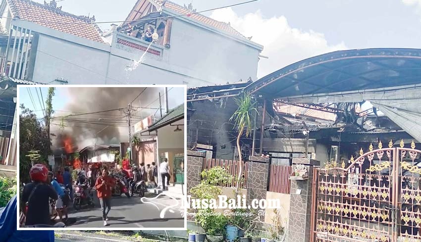 NUSABALI Lupa Matikan Kompor Rumah Ludes Terbakar