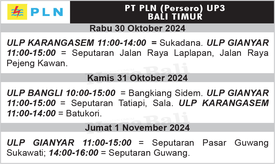 NusaBali.com Pengumuman