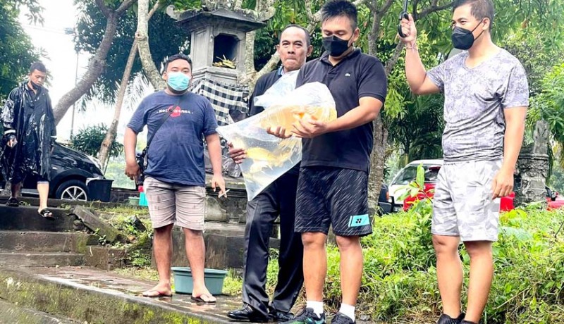 www.nusabali.com-peduli-kebersihan-sungai-kpkj-tebar-ratusan-ikan-koi-di-tukad-taman