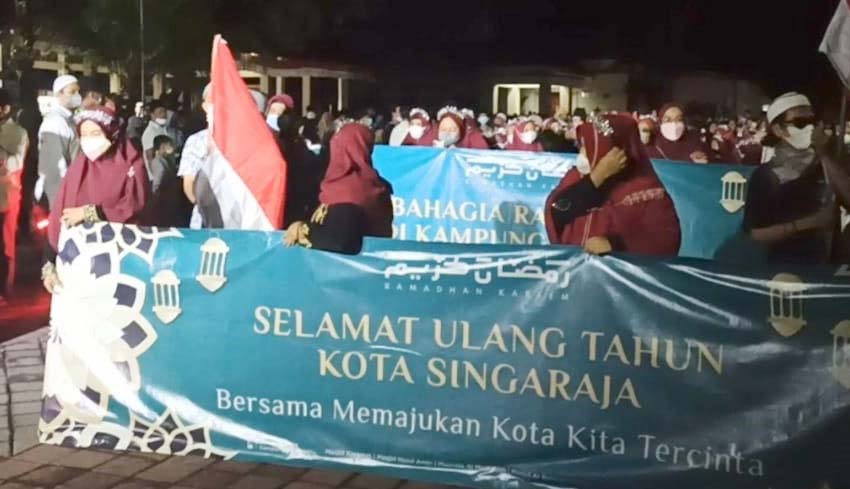 Sambut Ramadhan Umat Muslim Buleleng Gelar Pawai Tarhib 7484