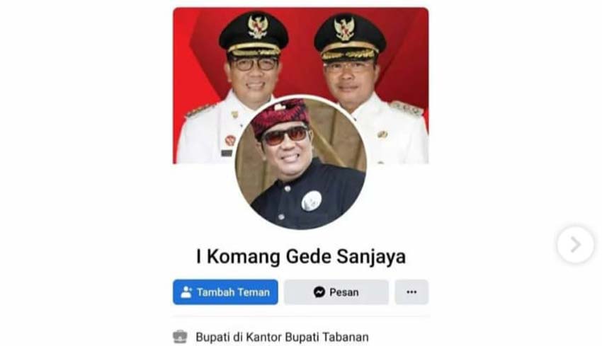 Beredar Akun Bodong Catut Nama Bupati Sanjaya