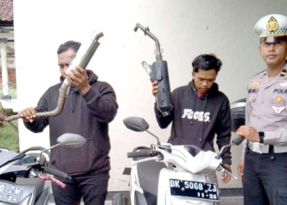 Nusabali.com - pakai-knalpot-brong-motor-langsung-disita