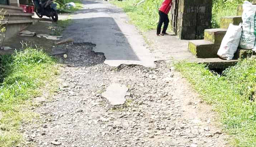 Nusabali Com Dinas Pupr Bangli Segera Perbaiki Jalan Rusak Di Cempaga