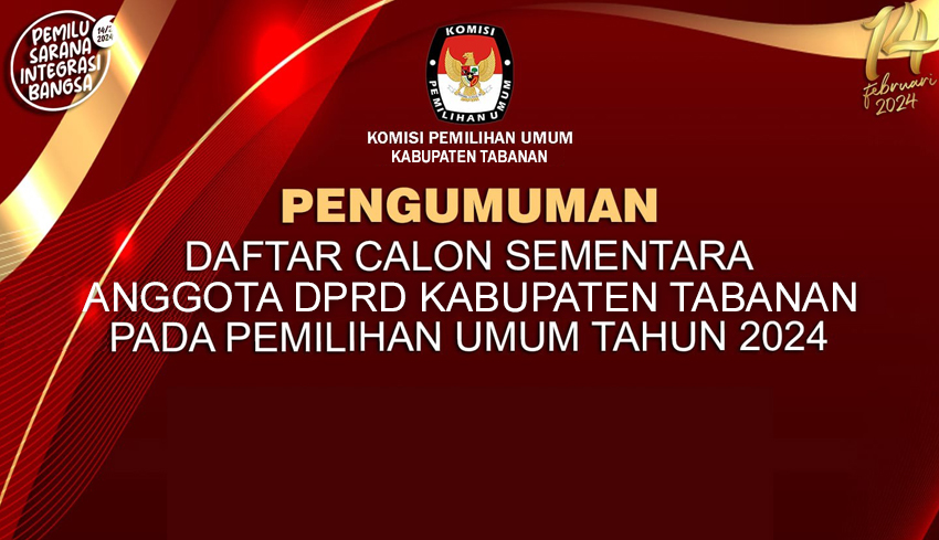 NUSABALI.com - Daftar Calon Sementara Anggota DPRD Kabupaten Tabanan ...