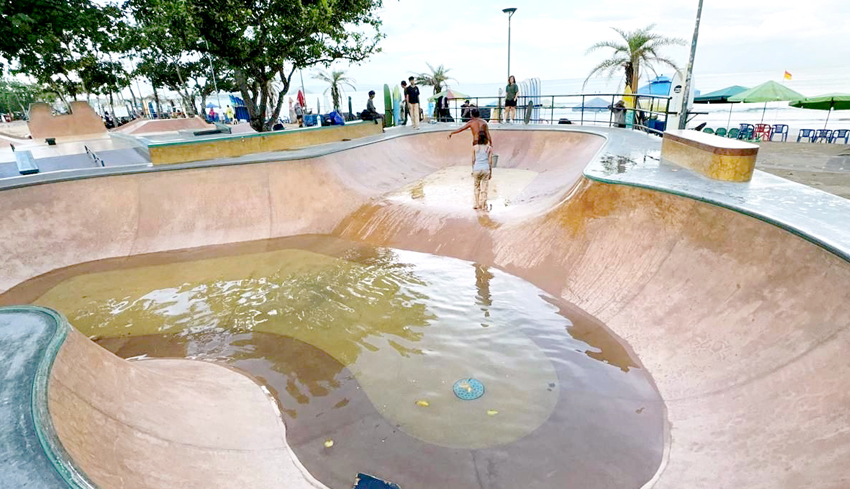 NUSABALI.com - Skate Park Pantai Kuta Memprihatinkan