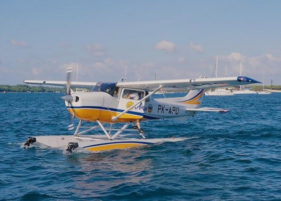 Nusabali.com - baketrans-kemenhub-uji-coba-penerbangan-seaplane-di-bali