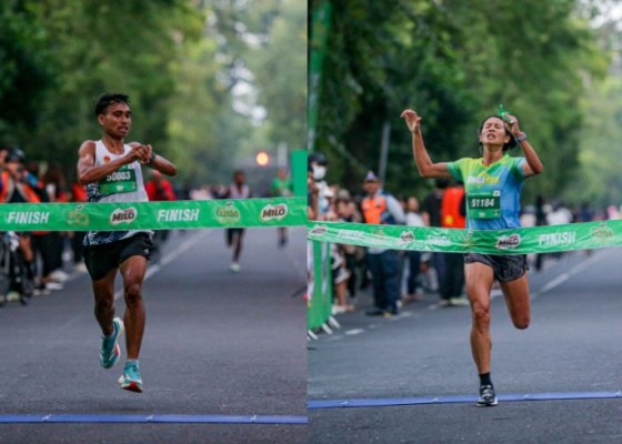 Nusabali.com - ribuan-pelari-semarakkan-road-to-milo-activ-indonesia-race-2024-bali-series