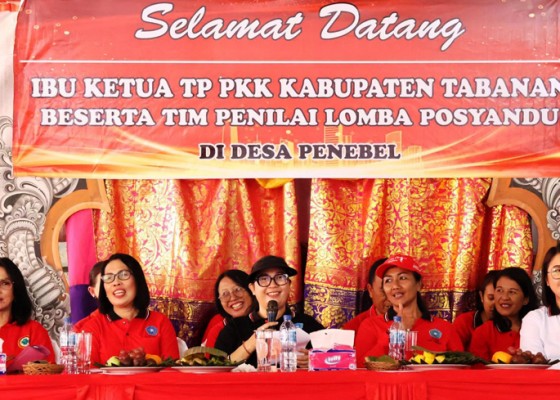 Nusabali.com - rai-wahyuni-sanjaya-buka-lomba-posyandu-se-kabupaten-tabanan-di-penebel