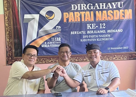 Nusabali.com - datangi-kantor-dpd-nasdem-klungkung-juliarta-wijaya-jajaki-kim-plus