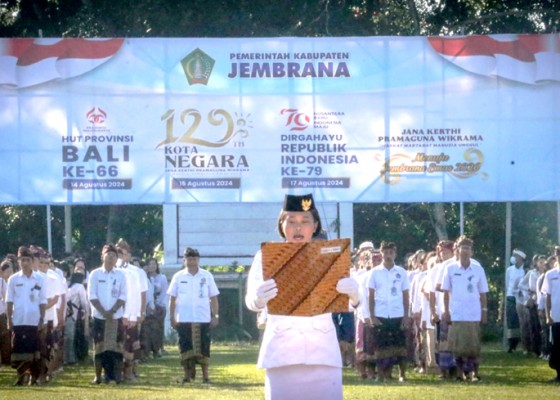 Nusabali.com - pemkab-jembrana-gelar-apel-hut-provinsi-bali