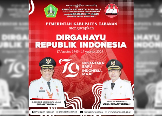 Nusabali.com - pemkab-tabanan-mengucapkan-dirgahayu-ri-ke-79