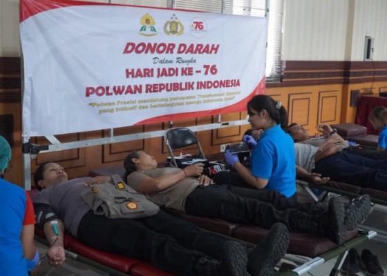 Nusabali.com - puluhan-presonel-polresta-denpasar-ikut-donor-darah