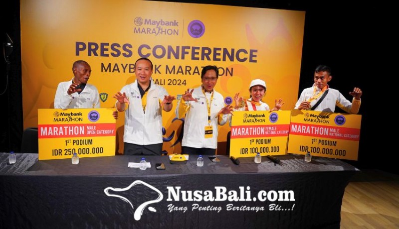 www.nusabali.com-paul-tiongik-dan-aurelia-kiptu-juara-maybank-marathon-2024-di-gianyar