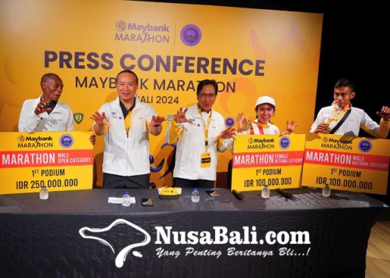 Nusabali.com - paul-tiongik-dan-aurelia-kiptu-juara-maybank-marathon-2024-di-gianyar