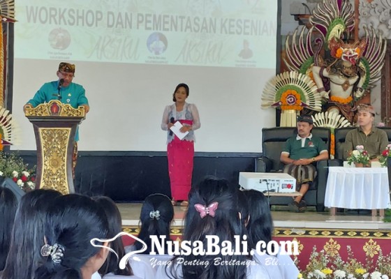 Nusabali.com - disbud-klungkung-gelar-workshop-bapang-barong