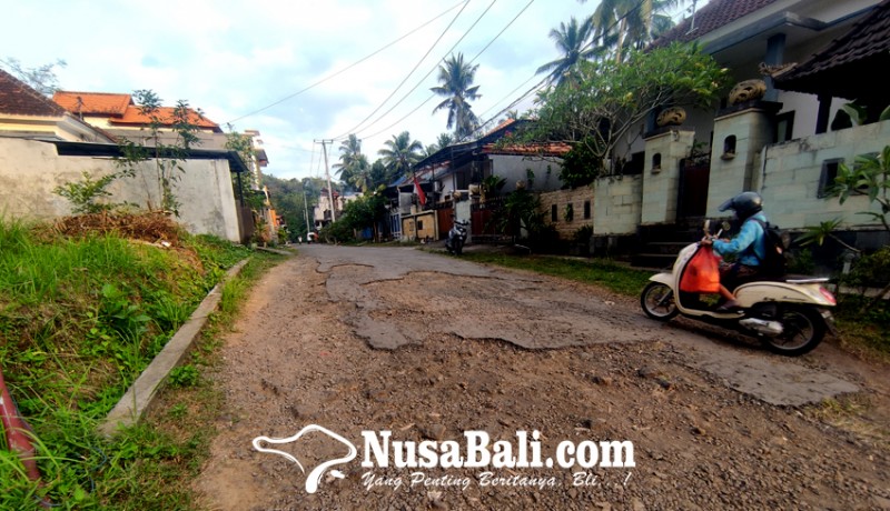 www.nusabali.com-akses-jalan-menuju-rumah-deret-rusak-parah