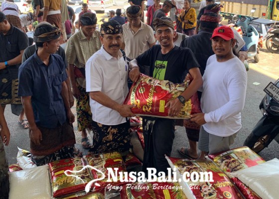 Nusabali.com - desa-adat-pecatu-bagikan-70-ton-beras