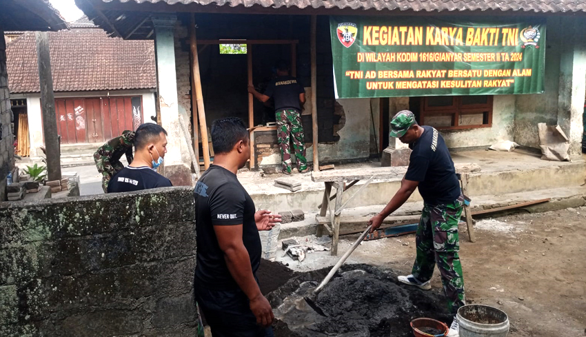 Kodim 1616/Gianyar Rehab Rumah Tidak Layak Huni