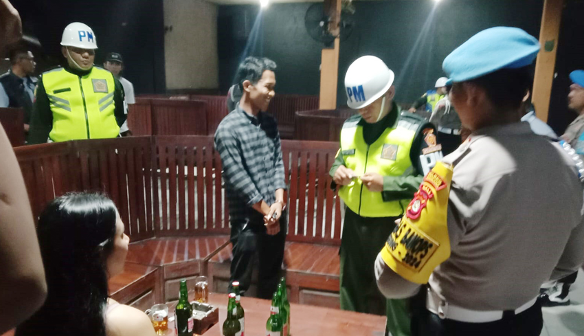 Propam dan Subdenpom Razia Tempat Hiburan Malam