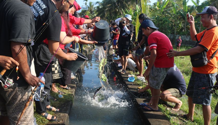 Sambut Sumpah Pemuda, ST Dharma Sadhu Mandung Gelar Lomba Mancing di Kerambitan