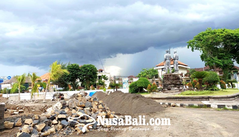 www.nusabali.com-progres-proyek-taman-perjuangan-40-persen