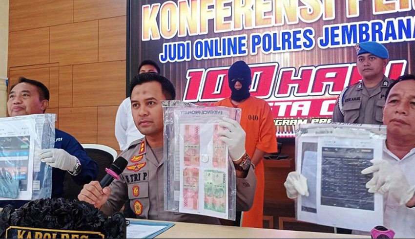 Polres Jembrana Bekuk Makelar Judol