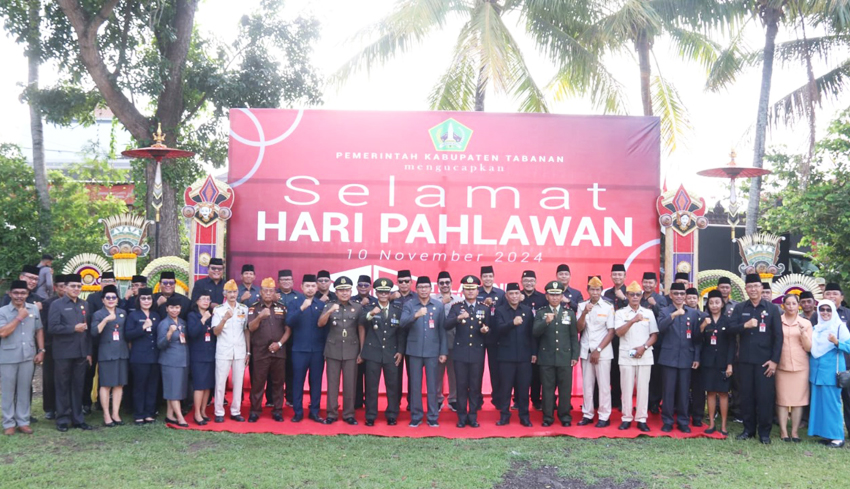 Polres dan Pemkab Tabanan Peringati Hari Pahlawan