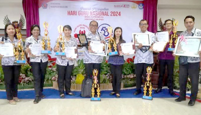 www.nusabali.com-borong-tujuh-juara-peringatan-hgn-smpn-4-singaraja-raih-saraswati-award