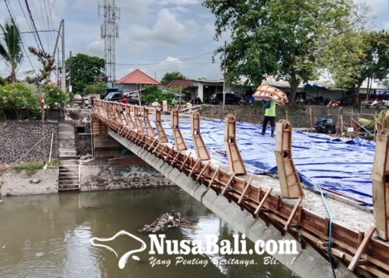 Nusabali.com - sedot-anggaran-rp-7-miliar-progres-jembatan-pemogan-capai-858-persen