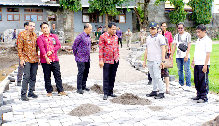 Waktu Mepet, Pengerjaan Jogging Track Lapangan Bhuana Patra Terancam Molor