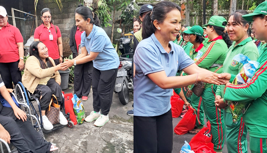 Maknai Hari Ibu, TP PKK Berbagi Sembako