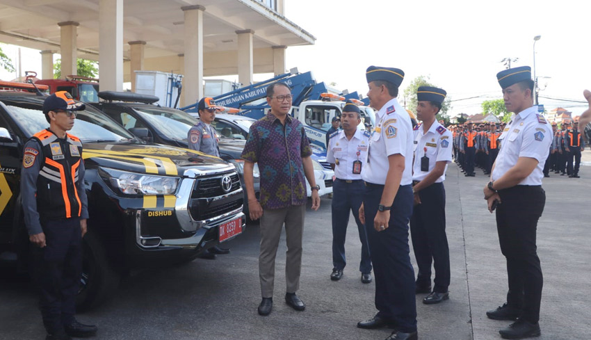 Jelang Nataru, Dishub Badung Gelar Apel Pasukan