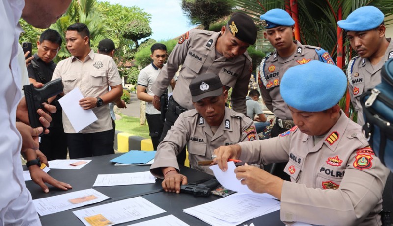 www.nusabali.com-polres-jembrana-gelar-pemeriksaan-senpi