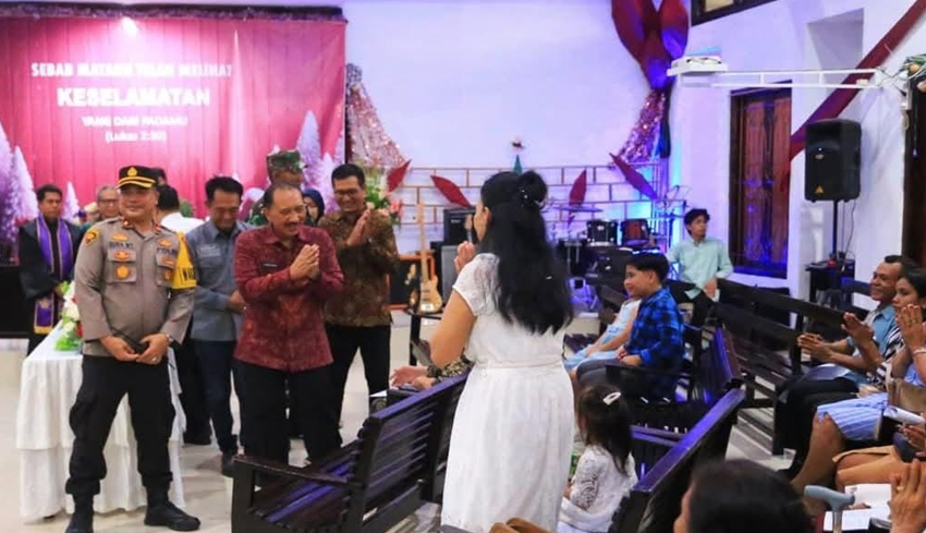 Forkompimda Klungkung Pantau Malam Natal