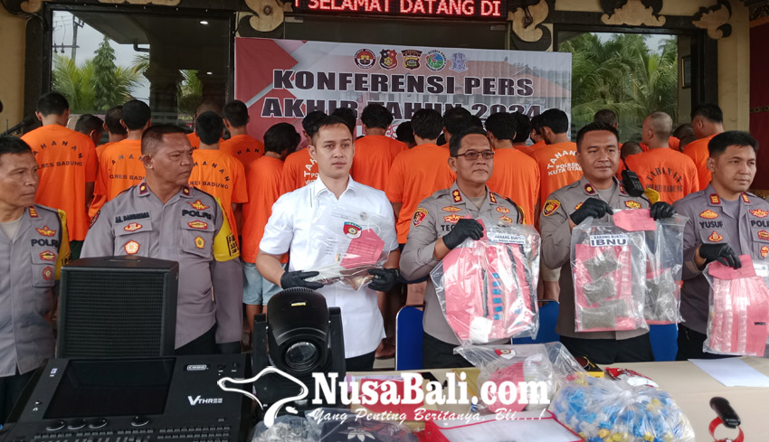 Kasus Narkotika hingga Lakalantas Meningkat di Wilayah Polres Badung Selama 2024