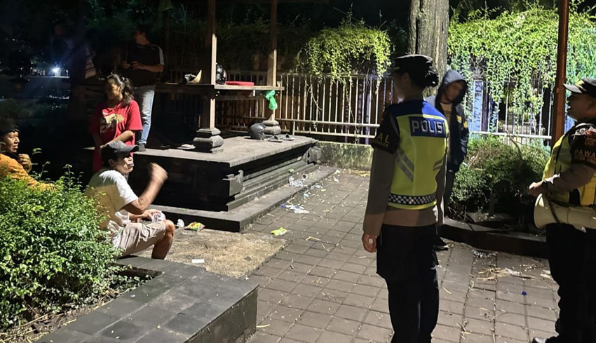 Tim Gabungan Razia di Lapangan Puputan