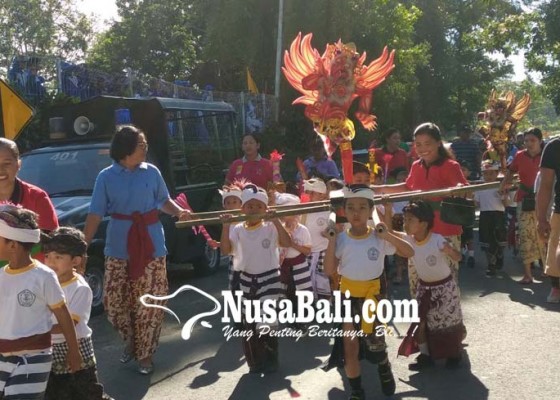 Nusabali.com - di-bangli-puluhan-siswa-tk-pawai-ogoh-ogoh