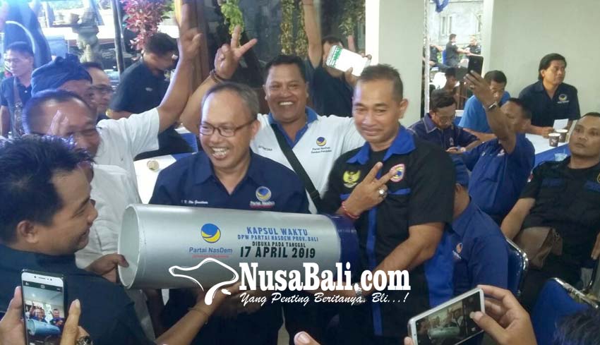 NUSABALI.com - NasDem Bali Luncurkan Kapsul Waktu Pemilu 2019