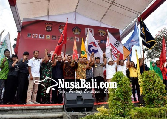 Nusabali.com - parpol-dan-para-caleg-deklarasi-pemilu-damai