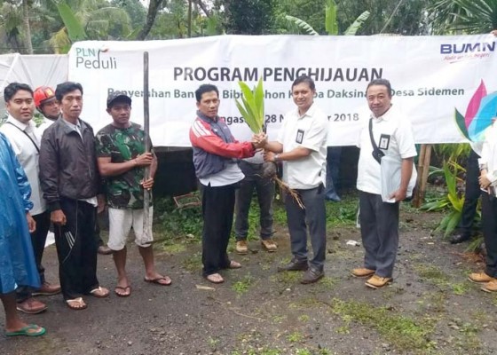 Nusabali.com - pt-pln-up3-bali-timur-gelar-program-penghijauan