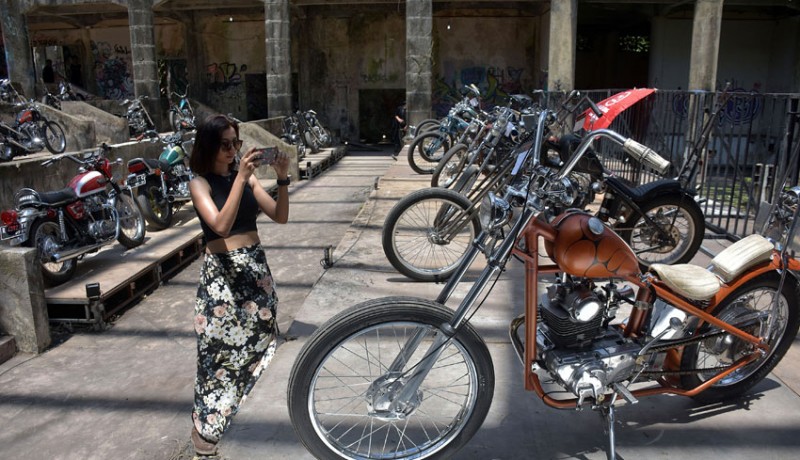 Nusabalicom Ratusan Motor Custom Hiasi Taman Festival Bali