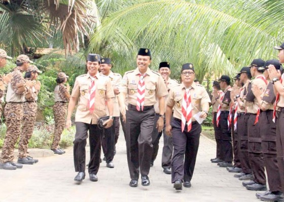 Nusabali.com - peringati-hari-baden-powell-ke-162-dewa-indra-harap-pramuka-jadi-generasi-tangguh-membangun-bali