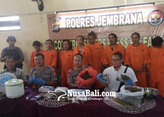 Nusabali.com - polres-jembrana-sita-2-kg-ganja-kering