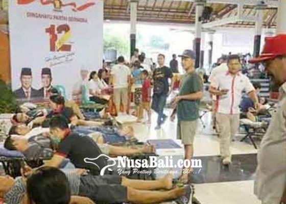 Nusabali.com - gerindra-klungkung-gelar-donor-darah