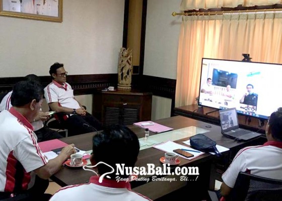 Nusabali.com - disdikpora-badung-teleconference-dengan-kemendikbud