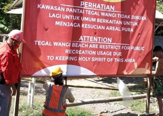 Nusabali.com - pantai-tegal-wangi-tidak-dibuka-untuk-umum