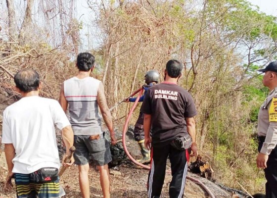 Nusabali.com - satu-hektare-lahan-di-desa-banjar-terbakar