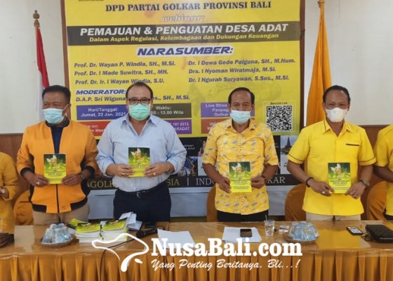 Nusabali.com - golkar-bali-terbitkan-buku-pemajuan-dan-penguatan-desa-adat