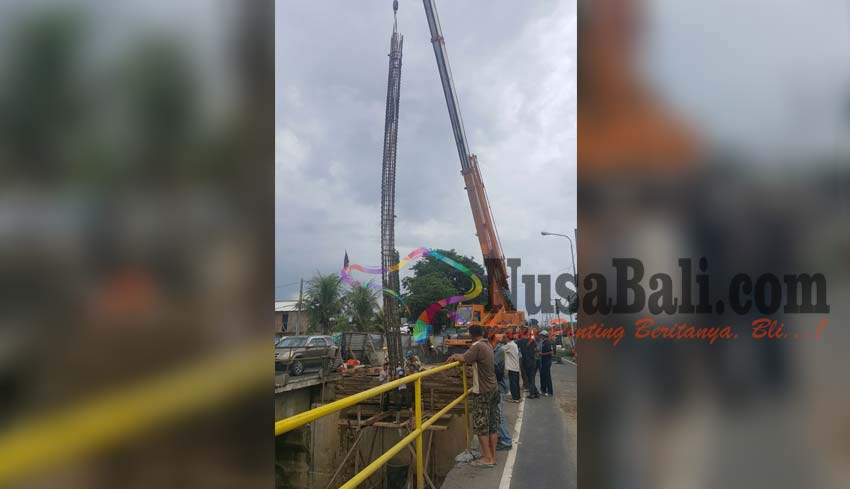 NUSABALI com Perbaikan Jembatan  Tukadaya Dipastikan Molor